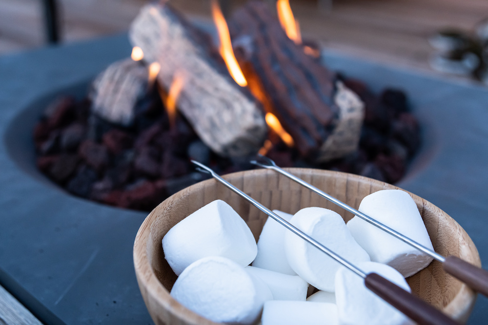 can you roast marshmallows on a propane fire pit