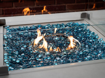 what color glass looks best in fire pit